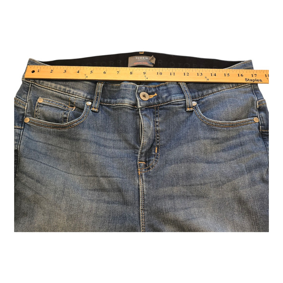 Torrid Bombshell Skinny Jeans Womens Size 16R Blue High Rise Med Wash Casual - Picture 11 of 13
